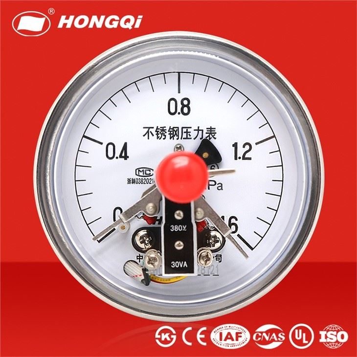 100mm Electric Contact Pressure Gauge With Full Stainless Steel